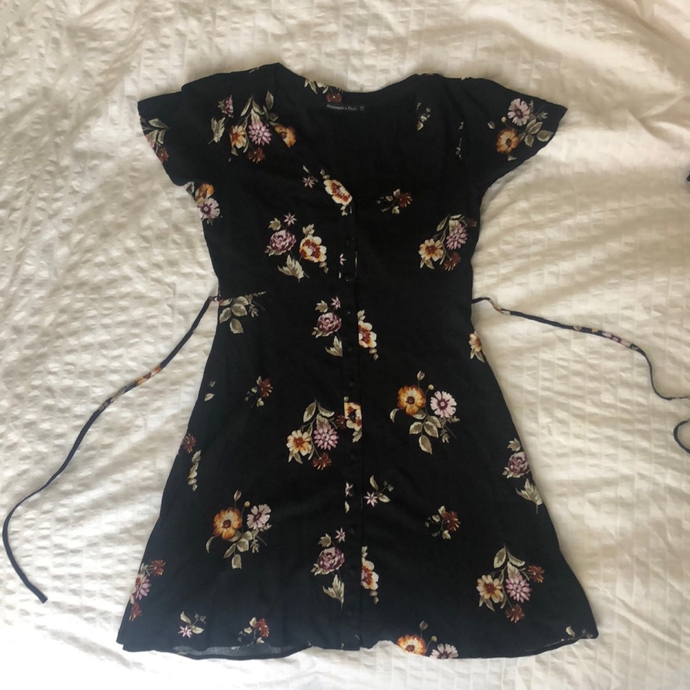 Black Floral Abercrombie Dress